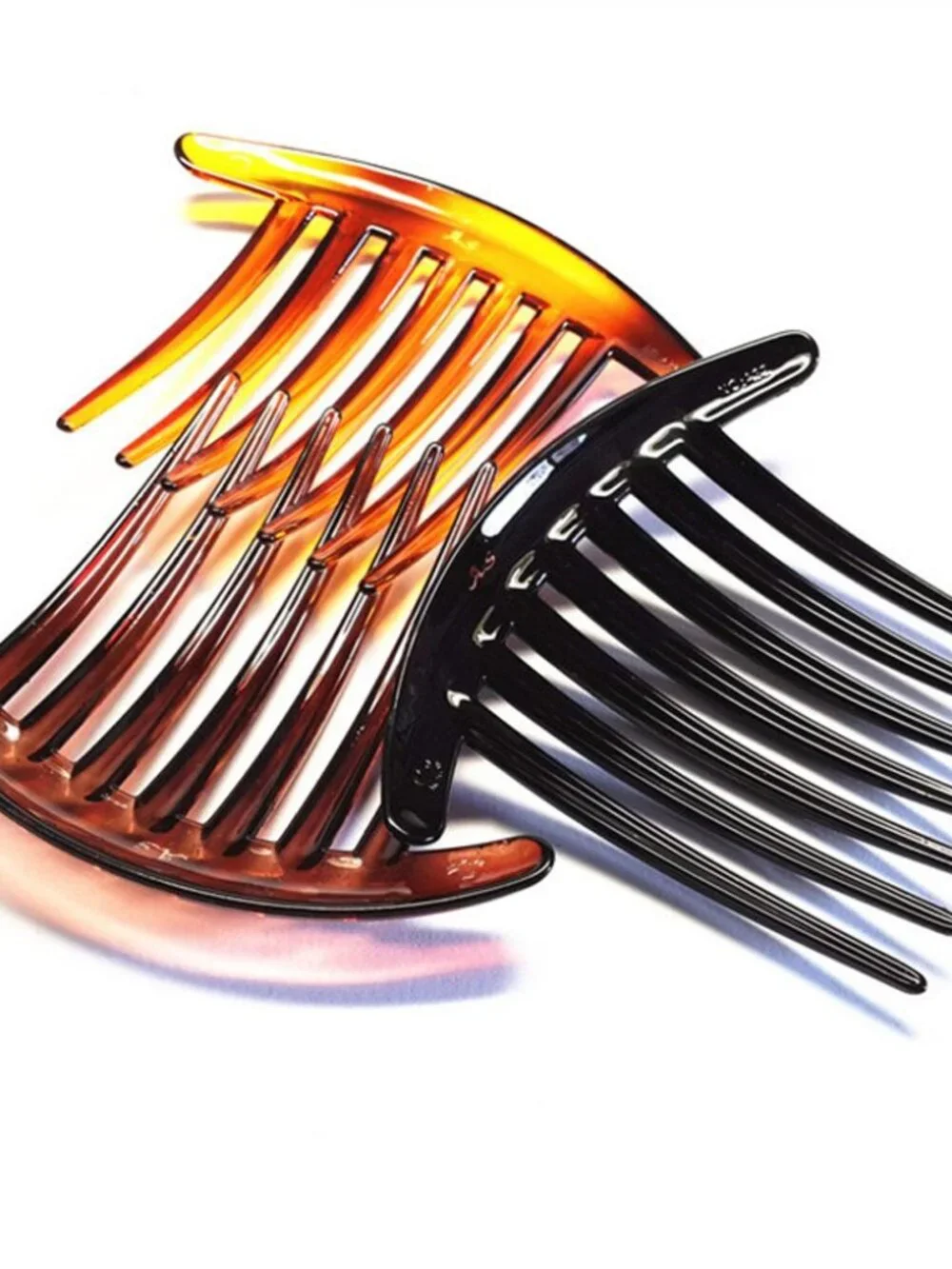 Women's French Twist Combs Plastic Side Hair Comb with Seven Tooth - Set of 6 (3